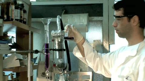Chemistry Lab  - Working Chemist 1 Stock Footage 10896695