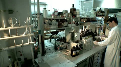 Chemistry Lab  - Working Chemist 2 Stock Footage 10896774
