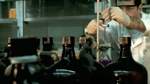 Chemistry Lab  - Working Chemist 5 Stock Footage 10896890