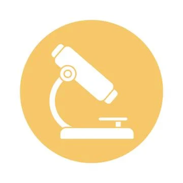 Chemistry microscope block style icon vector design Stock Illustration