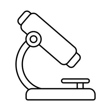 Chemistry microscope line style icon vector design 库存插图