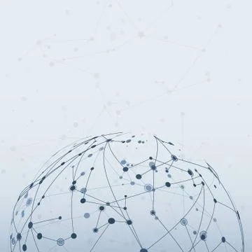 Chemistry molecular connection. Internet technology communication. Plexus mes Stock Illustration