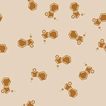 Chemistry molecular structure glyph vector seamless pattern Stockillustratie
