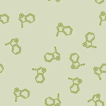 Chemistry molecular structure line vector seamless pattern Illustrazione stock