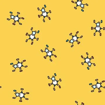 Chemistry molecular structure vector seamless pattern Stock Illustration