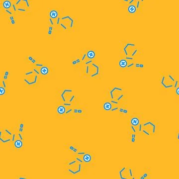 Chemistry molecular structure vector seamless pattern Stock Illustration