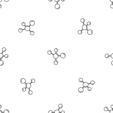 Chemistry molecule pattern seamless 스톡 일러스트