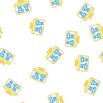 Chemistry online lesson vector seamless pattern Stock Illustration