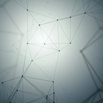 Chemistry pattern, connecting lines and dots, molecule structure on gray Stock Illustration