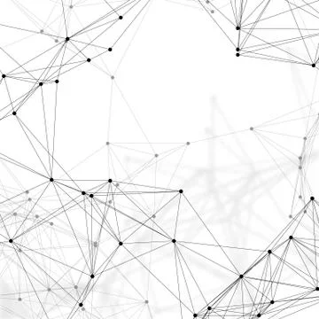 Chemistry pattern, connecting lines and dots, molecule structure on white, .. Stock Illustration