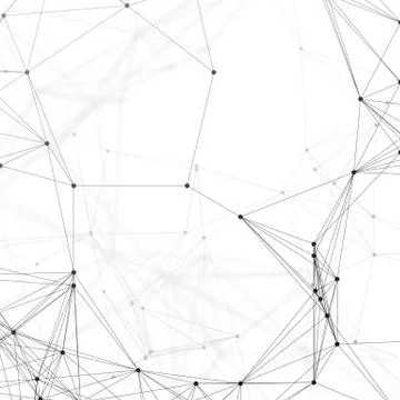 Chemistry pattern, connecting lines and dots, molecule structure on white, .. Stock Illustration