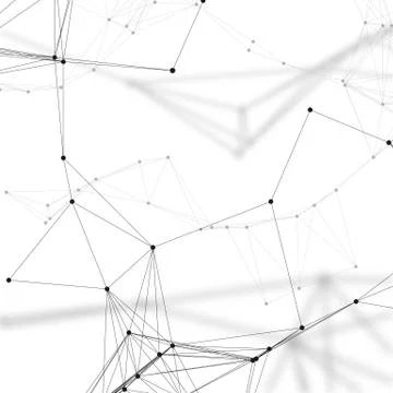 Chemistry pattern, connecting lines and dots, molecule structure on white, .. Stock Illustration