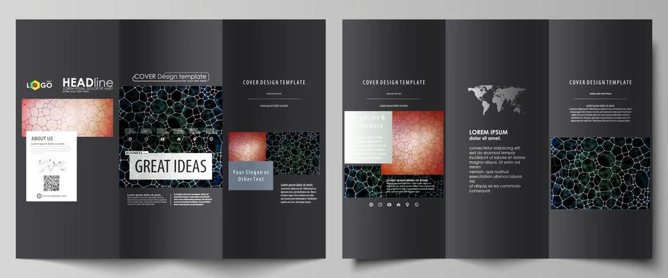 Chemistry pattern, molecular texture, polygonal molecule structure, cell. Med Stock Illustration