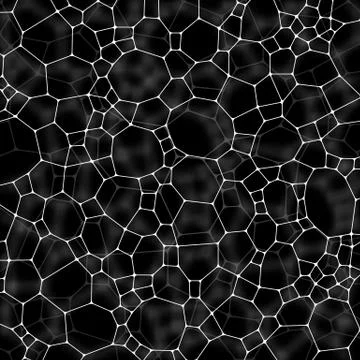 Chemistry pattern, polygonal molecule structure on black background. Medicine Illustrazione stock
