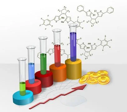Chemistry progress scheme Stock Illustration