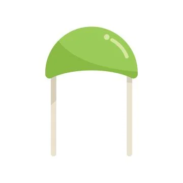 Chemistry resistor icon flat vector. Electronic chip Stockillustratie