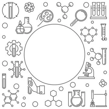 Chemistry Science frame with empty space. Vector illustration Stockillustratie