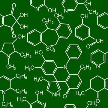 Chemistry science seamless background Stock Illustration