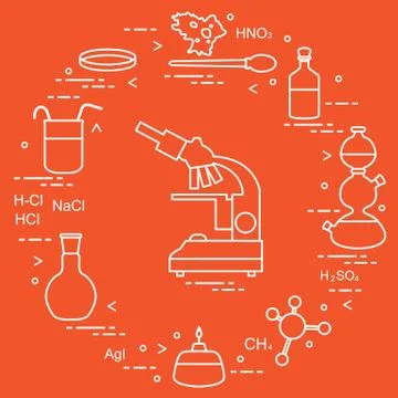 Chemistry scientific, education elements. 스톡 일러스트