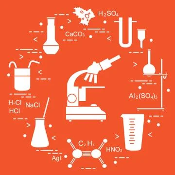 Chemistry scientific, education elements. イラスト素材
