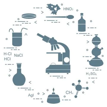 Chemistry scientific, education elements. Stock Illustration