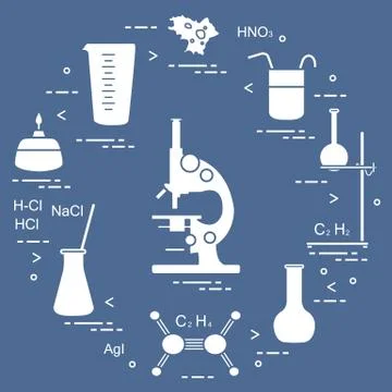 Chemistry scientific, education elements. Stock Illustration