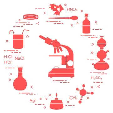 Chemistry scientific, education elements. Stock Illustration