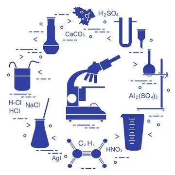 Chemistry scientific, education elements. 스톡 일러스트