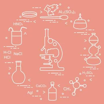 Chemistry scientific, education elements. 스톡 일러스트