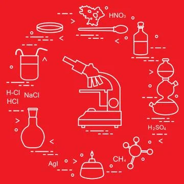 Chemistry scientific, education elements. Stock Illustration