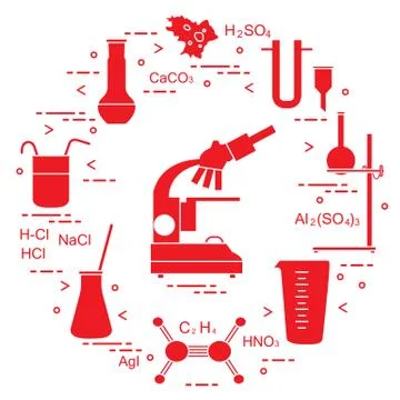 Chemistry scientific, education elements. イラスト素材