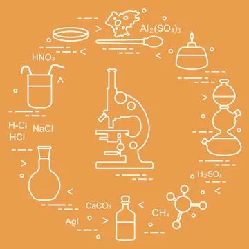 Chemistry scientific, education elements. 스톡 일러스트