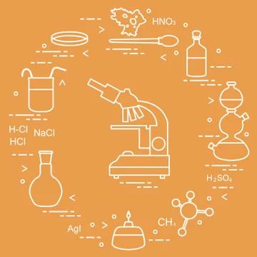 Chemistry scientific, education elements. Stock Illustration
