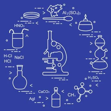 Chemistry scientific, education elements. Stockillustratie