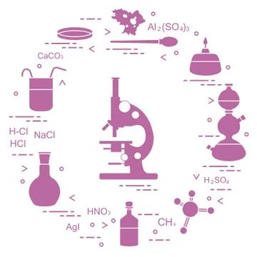 Chemistry scientific, education elements. Stock Illustration