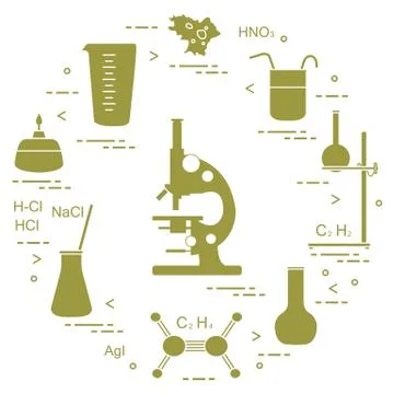 Chemistry scientific, education elements. Stock Illustration