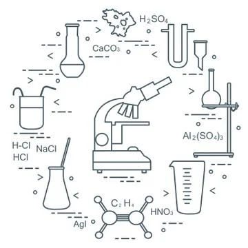 Chemistry scientific, education elements. イラスト素材