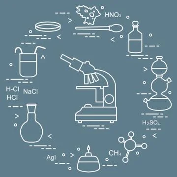 Chemistry scientific, education elements. 스톡 일러스트