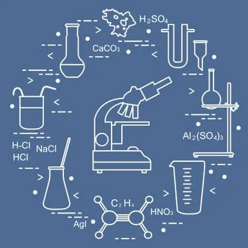 Chemistry scientific, education elements. Stock Illustration