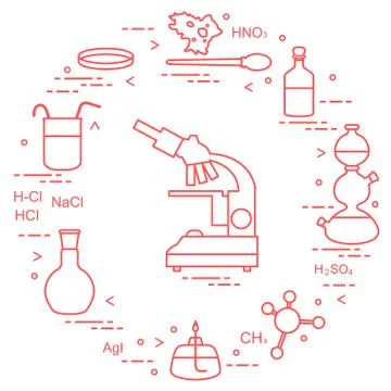 Chemistry scientific, education elements. Stock Illustration