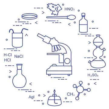 Chemistry scientific, education elements. 스톡 일러스트
