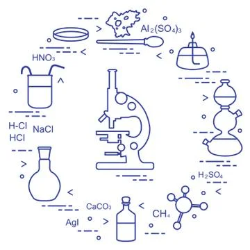 Chemistry scientific, education elements. Stock Illustration
