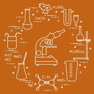 Chemistry scientific, education elements. 스톡 일러스트