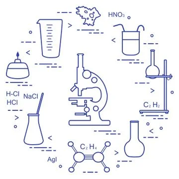 Chemistry scientific, education elements. 스톡 일러스트