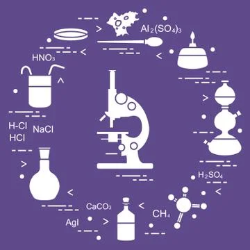 Chemistry scientific, education elements. 스톡 일러스트