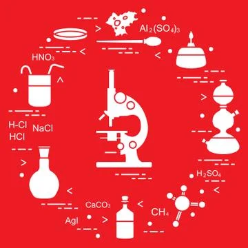 Chemistry scientific, education elements. 스톡 일러스트