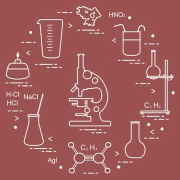 Chemistry scientific, education elements. Stock Illustration
