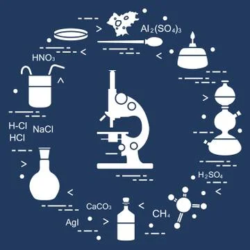 Chemistry scientific, education elements. Stockillustratie