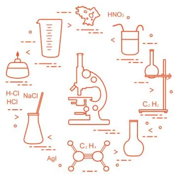 Chemistry scientific, education elements. Stock Illustration
