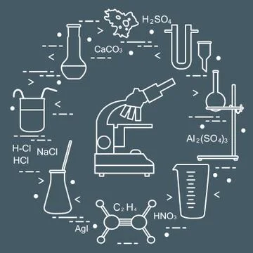 Chemistry scientific, education elements. Stockillustratie